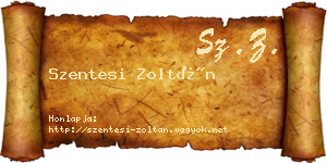 Szentesi Zoltán névjegykártya