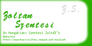 zoltan szentesi business card